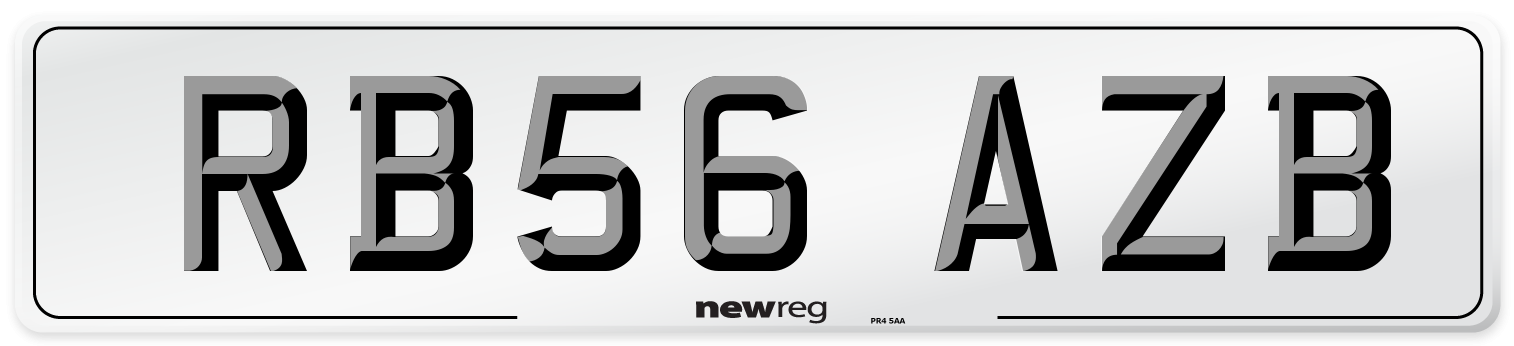 RB56 AZB Number Plate from New Reg
